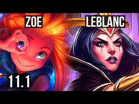 ZOE vs LEBLANC (MID) | 5/1/14, 1.4M mastery, 500+ games | BR Challenger | v11.1