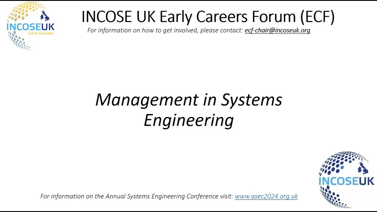 INCOSE UK ECF – Management in Systems Engineering Presentation
