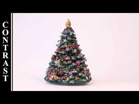 Spilledåse - Juletræ med topstjerne