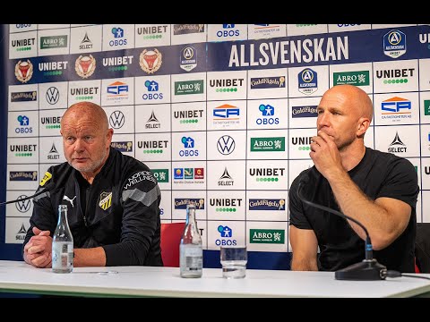 Presskonferens med Högmo och Rydström efter matchen mellan Kalmar FF – BK Häcken.