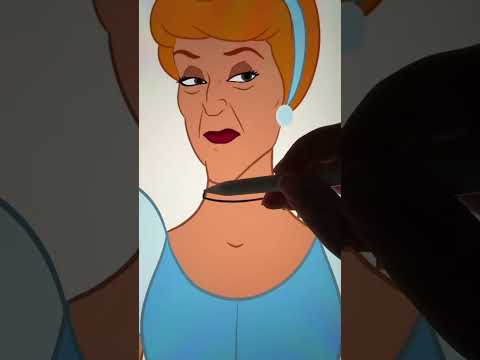 Lady Tremaine transforms in Cinderella #disney #transformation #glowup #art #digitalart #cinderella