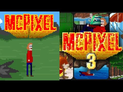 McPixel 1 + 3 All GAGS 100% (Full Games No Commentary)