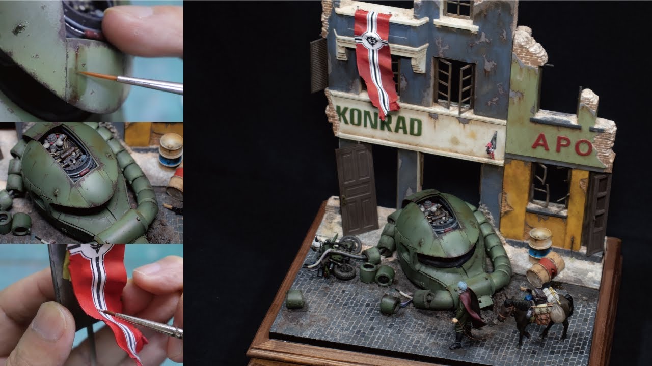 1/35 ミリタリー風ガンプラジオラマ 「一年戦争 その後の俺は」