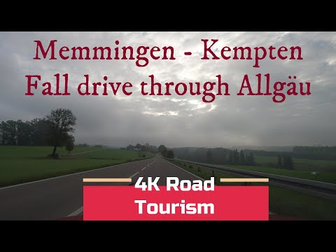 Driving Germany: St2009 Memmingen - Kempten - 4K scenic fall drive through beautiful Allgäu