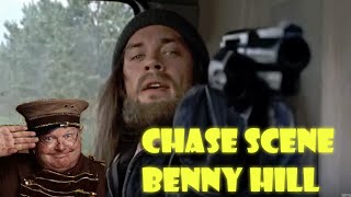 The Walking Dead - Chase Scene From s6e10 With Benny Hill Music