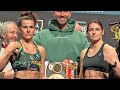 Chantelle Cameron vs Katie Taylor 2 • FULL WEIGH IN & FACE OFF VIDEO