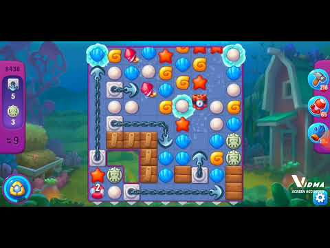 Fishdom. 8438 super hard level no boosters and diamonds. 18 moves