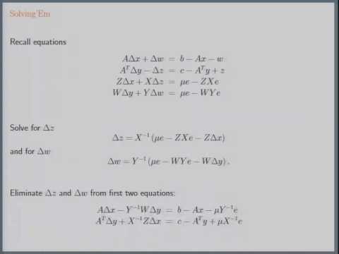 MLSS 2012: R. Vanderbei - Session 3: Interior Point Methods and Nonlinear Optimisation (Part 1)