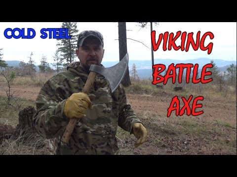 Camping with a battle axe. Cold Steel Viking Battle Axe review and testing