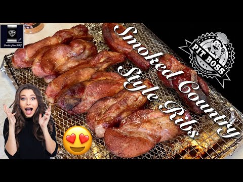 SMOKED COUNTRY STYLE RIBS ON THE PIT BOSS PLATINUM...