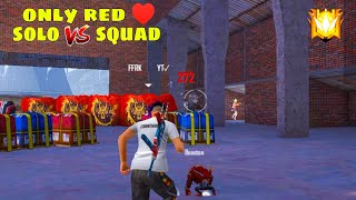 only red number  free fire 🔥 solo vs squad cust