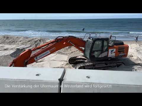 Ufermauer in Westerland wird weiter verstärkt