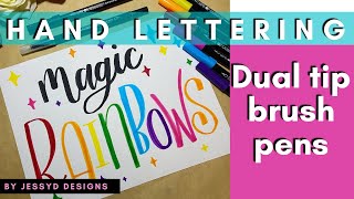 Dual brush pens | LIFE OF COLOUR PENS | Hand lettering | Magic Rainbows