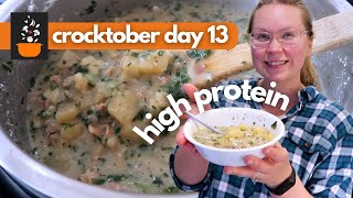 Crocktober Day 13: High-Protein, Low-Calorie Zuppa Toscana | Healthy Slow Cooker Comfort Food