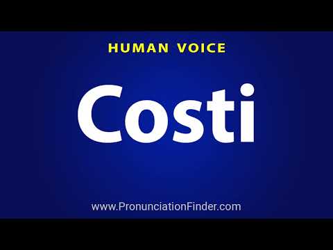 How To Pronounce Costi