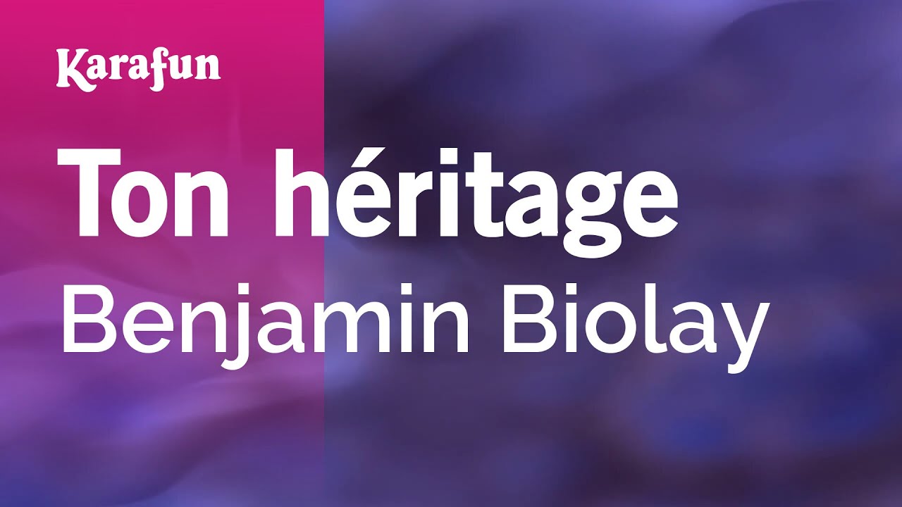 Ton héritage - Benjamin Biolay | Karaoke Version | KaraFun