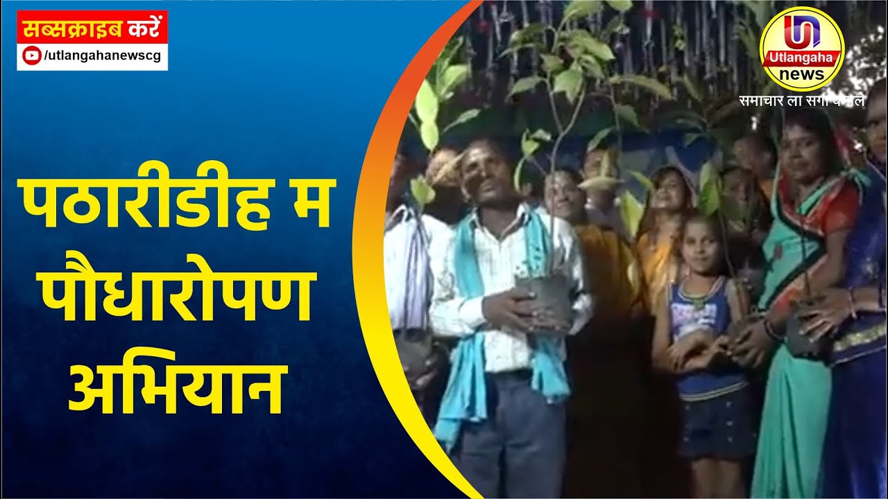 पठारीडीह म पौधारोपण अभियान
