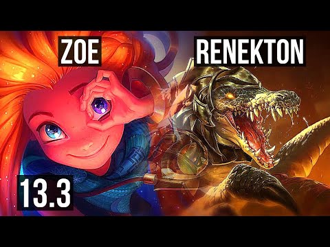 ZOE vs RENEKTON (MID) | 7/1/14, 2.1M mastery, 600+ games | KR Master | 13.3