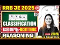 RRB JE Reasoning Classes 2025 Classification For RRB JE RRB JE CBT 1 Reasoning Sonal Ma Am