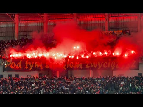 „POD TYM ZNAKIEM ZWYCIĘŻYSZ” oprawa sympatyków KKS Kalisz / KKS Kalisz - Legia Warszawa