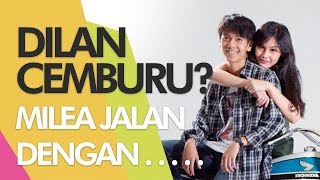 Download lagu Iqbaal (Dilan) CEMBURU? Vanesha (Milea) Jalan Bareng Kang Adi (Pati) mp3