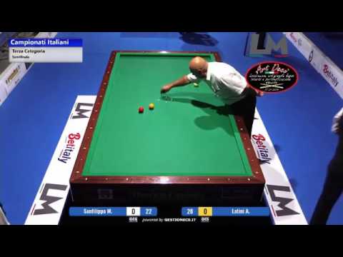 Sanfilippo Matteo VS Latini Angelo  - Campionato Italiano Biliardo 2016/2017