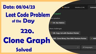 YouTube video '133 || Clone Graph || C++ || Leetcode Daily Challenge'
