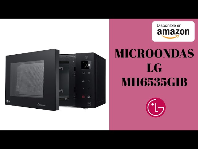 Vídeo relacionado con LG MH6535GIB - Microondas con grill, 1000 W, Smart Inverter, Display digital, Color Negro Transparente, 1000 W, 25 l