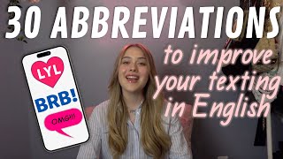 30 Abbreviations To Improve Your Texting! | Learn English with Julia Silva