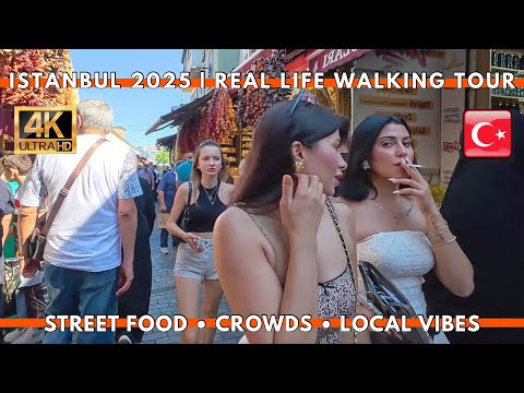 ISTANBUL TURKEY 2025 | Real Life Walking Tour Sirkeci to Galataport via Eminonu Bazaar&Galata Bridge