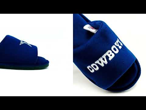 thumbnail video image 2 of Pantuflas para Caballero NFL  Talla M (27-28) Cowboys, 2 of 8