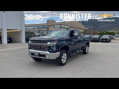 2020 Chevrolet Silverado 3500HD 4WD Crew Cab Standard Box LTZ in Blue for sale at Bannister Chevrolet Penticton in Penticton, BC