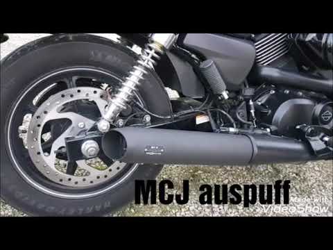 MCJ Verstellbare Auspuffanlage mit ABE für Harley Davidson Street XG/A Modelle