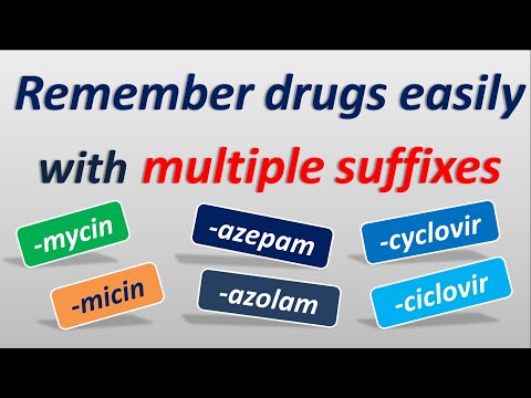 Remember drug names easily | Drugs with multiple suffixes