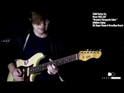 【Brush eight】TMG Guitar Co. Dover SSS 22F “Bronde & Burgandy Mist ” 5A Super Flame & Brazilian Board