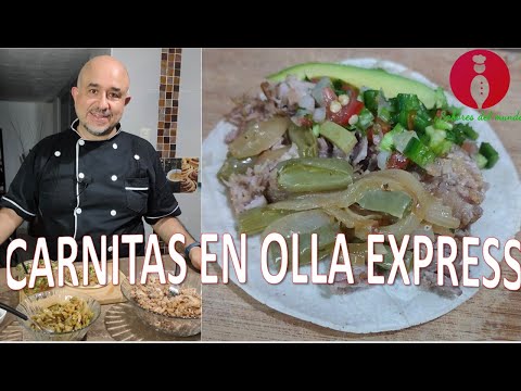 Carnitas Estilo Michoacán en Olla Express | Carnitas caseras | Recetas de Sabores del Mundo