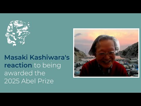 Masaki Kashiwara's reaction to being awarded the 2025 Abel Prize