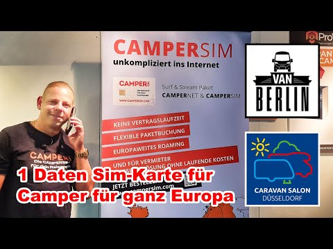 CamperSim - 1 Sim-Karte für Camper für ganz Europa - Überall Daten im jeweils besten Netz in Europa
