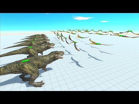 Trex vs Flying Dino Army: Ultimate Showdown | Animal Revolt Battle Simulator!