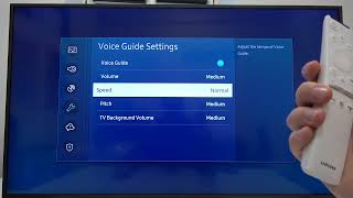 How to Enable or Disable Voice Guide on Samsung The Frame Smart Android TV - Voice Guide Adjustment