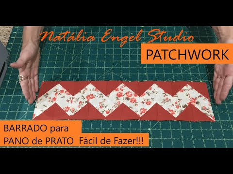 BARRADO de PANO de PRATO em PATCHWORK | Simples e Fácil