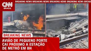 Vídeo: Avião de pequeno porte cai perto de estação de metrô e deixa um morto em BH | BASTIDORES CNN