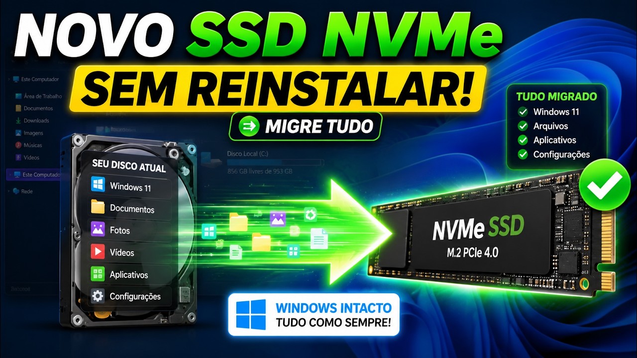 trocar seu HD por um SSD NVMe