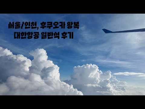 대한항공 KE7872편 일반석 서울-후쿠오카 왕복 후기: 항공 경험의 새로운 시작