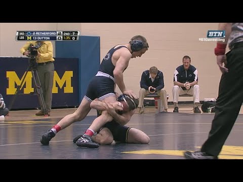 Big Ten Rewind: 2014 Wrestling -141LBs - Penn State's Zain Retherford vs. Michigan's Steve Dutton