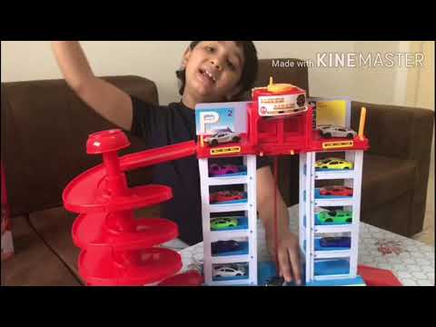 Multi level car parking toy cars / Learn colors with multi level automatic  car parking toy cars