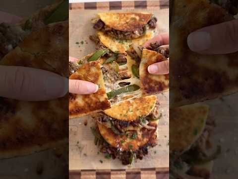 Philly Cheesesteak Tacos with a Double-Cheese Crispy Seal
