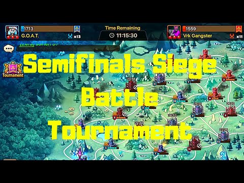 SIEGE BATTLE TOURNAMENT - SEMIFINALS - GOAT v VRK Gangster - Summoners War