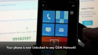 How to Unlock HTC 7 Surround / Mozart - Sim Unlock HTC Windows 7 phone Unlocking Code Pin At&t Telus