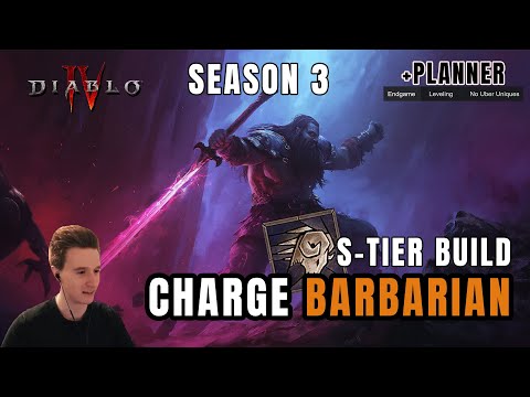 THE BEST BUILD FOR SEASON 3! S-Tier Charge Barbarian - Diablo 4